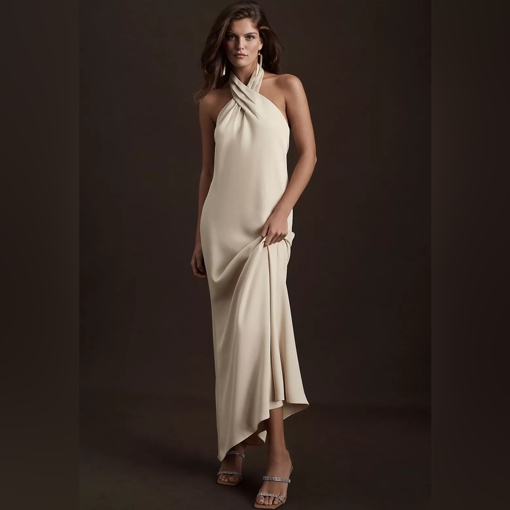 BHLDN Ruby Twist Halter Gown